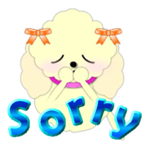 toy poodle "LUNLUN"1 sticker #1569315