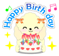 toy poodle "LUNLUN"1 sticker #1569319