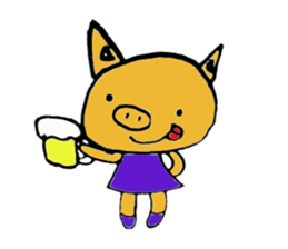 rinko and merry friends sticker #1570261