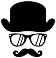 moustache and glasses gentleman sticker #1571176