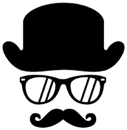 moustache and glasses gentleman sticker #1571176