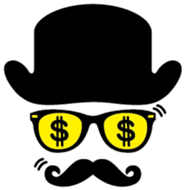 moustache and glasses gentleman sticker #1571178