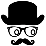 moustache and glasses gentleman sticker #1571183