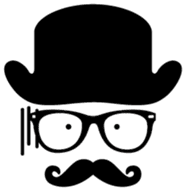 moustache and glasses gentleman sticker #1571185