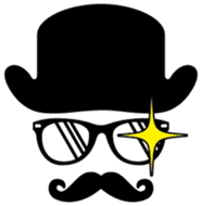 moustache and glasses gentleman sticker #1571186