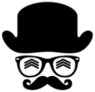 moustache and glasses gentleman sticker #1571189