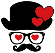 moustache and glasses gentleman sticker #1571195