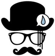 moustache and glasses gentleman sticker #1571203