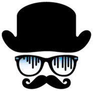 moustache and glasses gentleman sticker #1571204