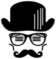 moustache and glasses gentleman sticker #1571205