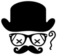 moustache and glasses gentleman sticker #1571206