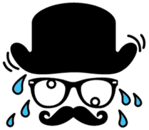 moustache and glasses gentleman sticker #1571211