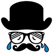 moustache and glasses gentleman sticker #1571212