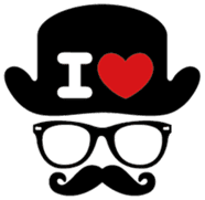 moustache and glasses gentleman sticker #1571213