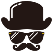 moustache and glasses gentleman sticker #1571215