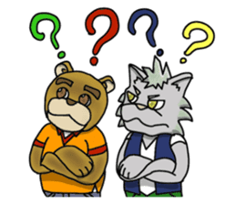 wolf and bear and sasaki-san sticker #1573783