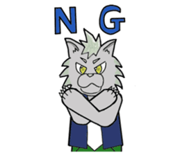 wolf and bear and sasaki-san sticker #1573792