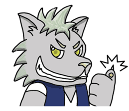 wolf and bear and sasaki-san sticker #1573794