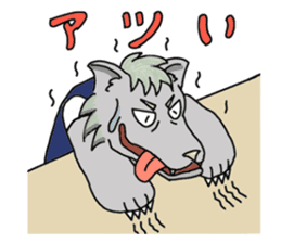 wolf and bear and sasaki-san sticker #1573805