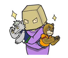 wolf and bear and sasaki-san sticker #1573810