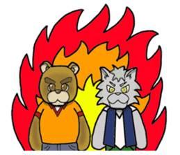 wolf and bear and sasaki-san sticker #1573811