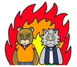 wolf and bear and sasaki-san sticker #1573811