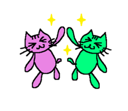 Bright cats sticker #1574069