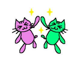 Bright cats sticker #1574069