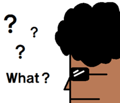 afro glass man sticker #1575429