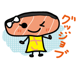 cabbage,porkcutlet,mandarinorange,salmon sticker #1575936