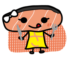 cabbage,porkcutlet,mandarinorange,salmon sticker #1575948