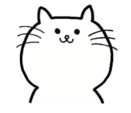 Natural white cat. sticker #1576936