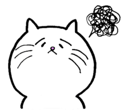 Natural white cat. sticker #1576943