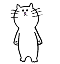 Natural white cat. sticker #1576953