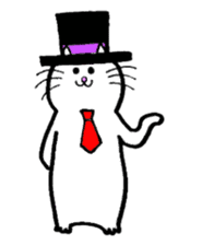 Natural white cat. sticker #1576959