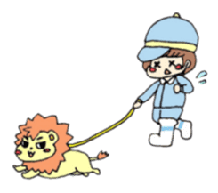 mini lion and a breeding member sticker #1577776