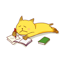 Studying Cat sticker #1578515
