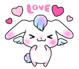 white rabbit & black cat sticker #1579977