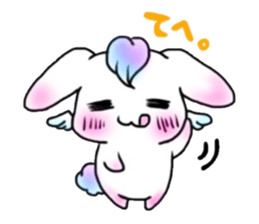 white rabbit & black cat sticker #1579978