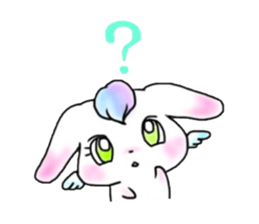 white rabbit & black cat sticker #1579983