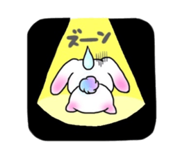 white rabbit & black cat sticker #1579996