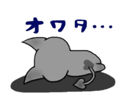 white rabbit & black cat sticker #1580000