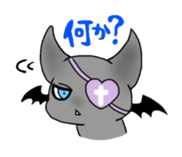 white rabbit & black cat sticker #1580008