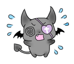 white rabbit & black cat sticker #1580010