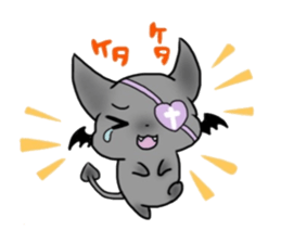 white rabbit & black cat sticker #1580011