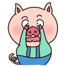KAWAII SLOW LIFE PIG sticker #1580459