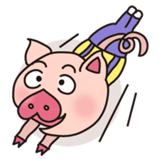 KAWAII SLOW LIFE PIG sticker #1580460