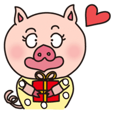 KAWAII SLOW LIFE PIG sticker #1580461