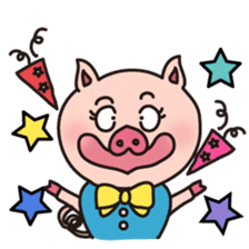 KAWAII SLOW LIFE PIG sticker #1580462