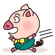 KAWAII SLOW LIFE PIG sticker #1580463